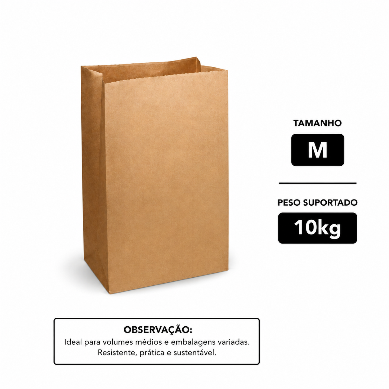 Saco Kraft natural SOS