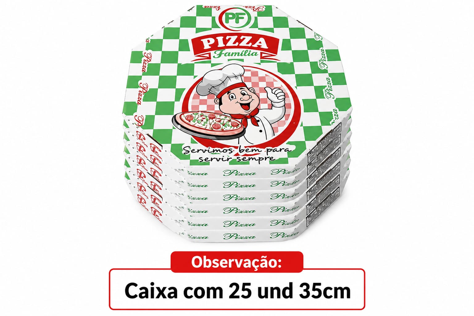 CAIXA DE PIZZA OITAVADA 35CM