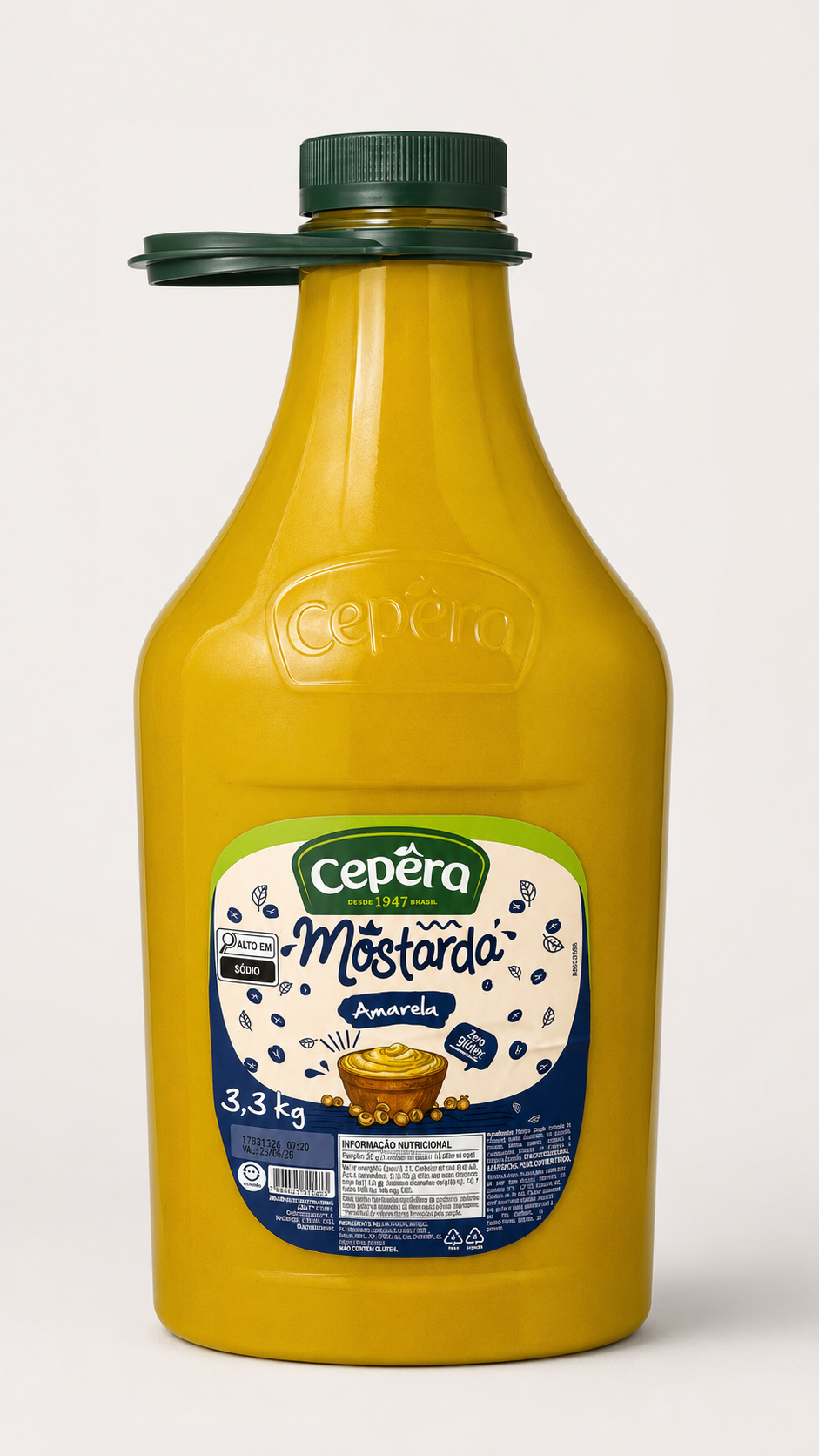 Mostarda Amarela Cepêra Food Service – embalagem de 3,3 kg