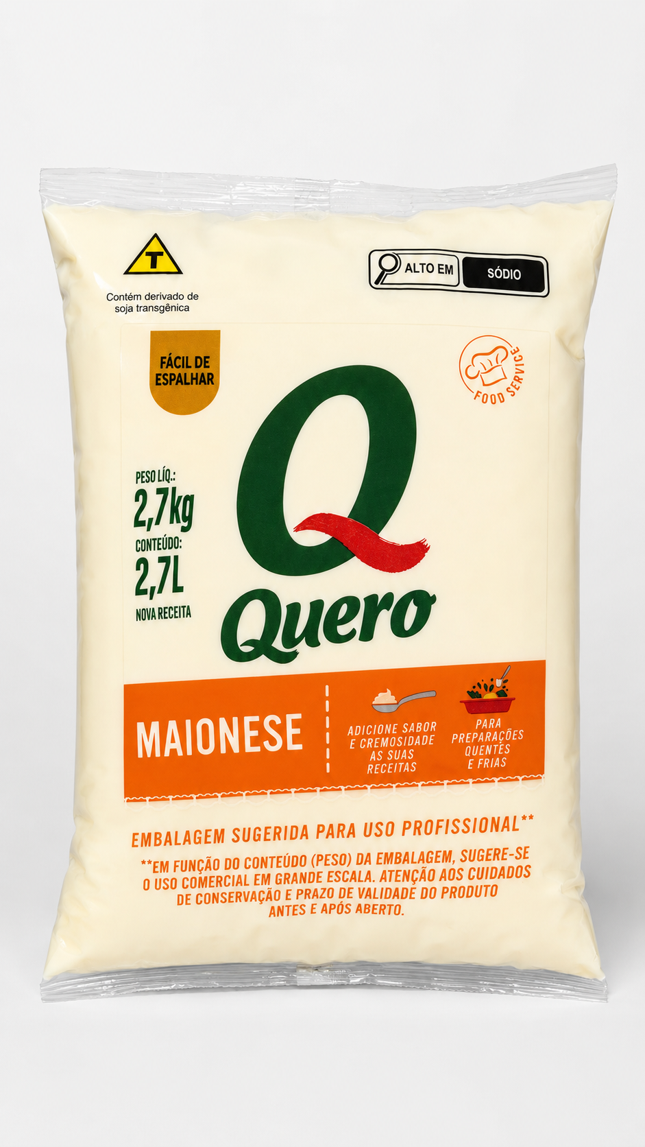 Maionese Quero 2,7kg bag