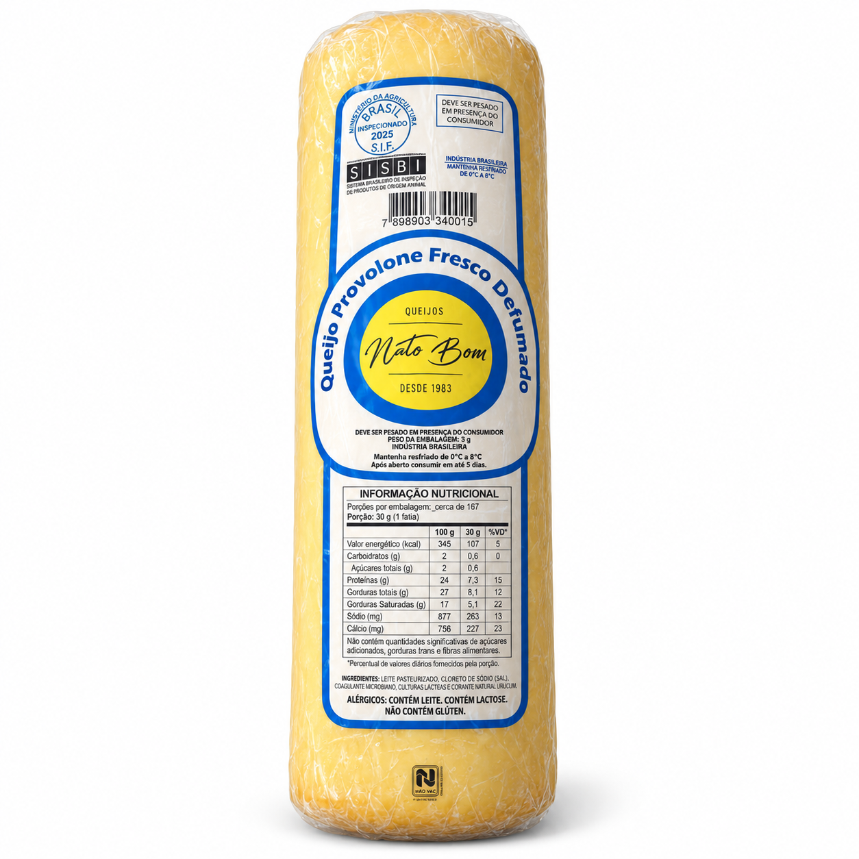 Queijo Provolone Fresco Defumado Nato Bom