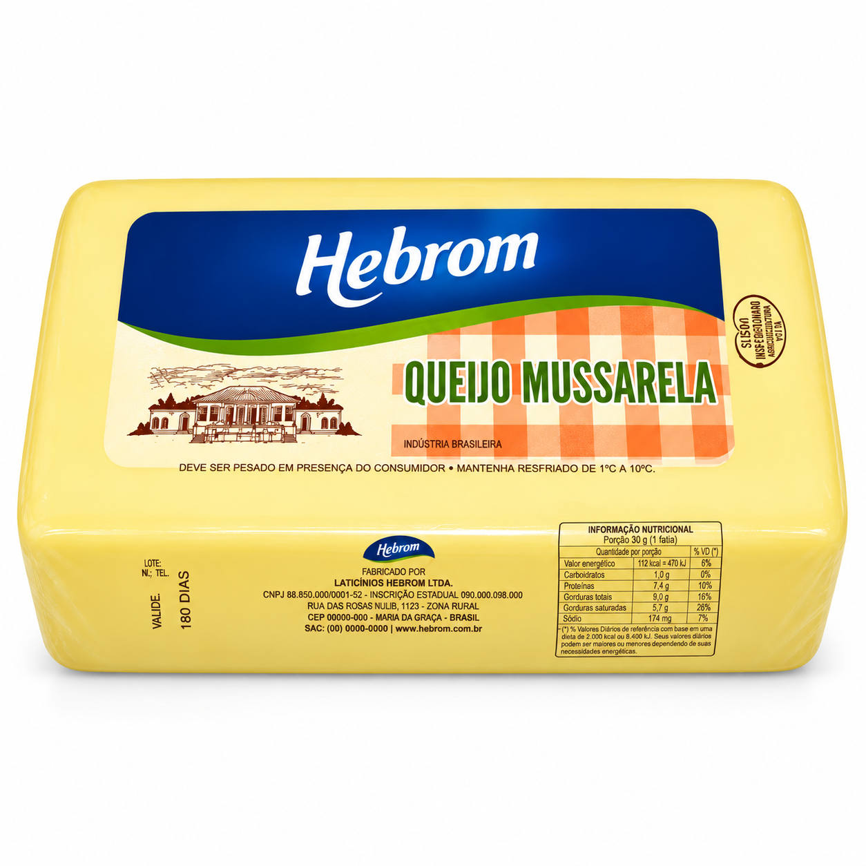 Queijo Mussarela Hebrom – Peça